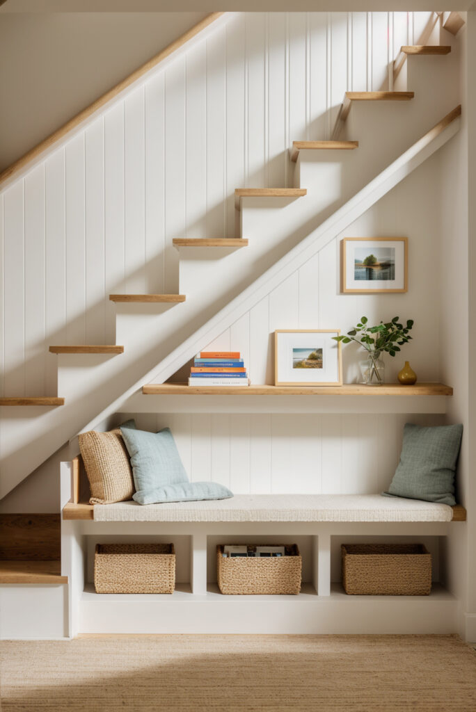 Built-in storage is a lifesaver for small homes. Consider custom shelves, under-bed storage, or built-in cabinets to maximize every inch of your space.